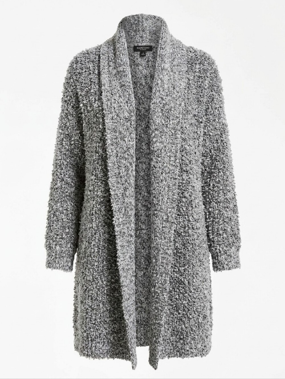 Marciano Guess Grey Boucle Knit Open Front Duster Cardigan XS/S